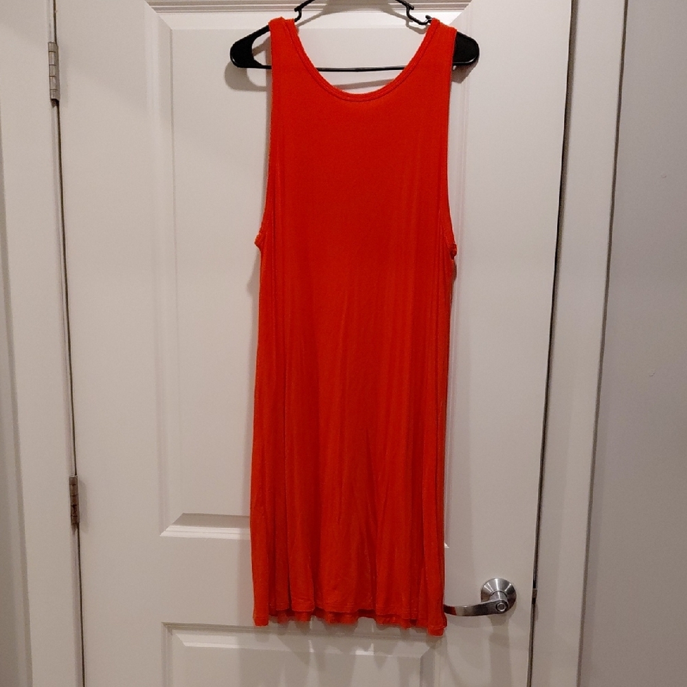 Sleeveless Orange Dress